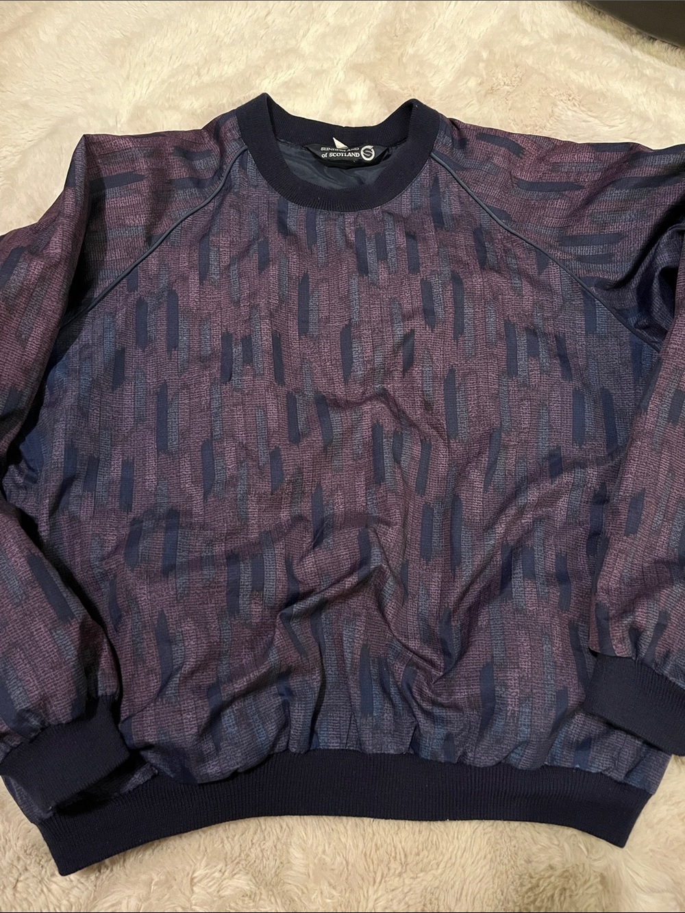 Sunderland of Scotland Blue Purple Rain Pullover Jacket Vintage